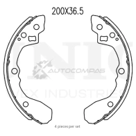 Колодки тормозные барабанные задние UNIO 0CO6 K 1441314565 BRP-10059