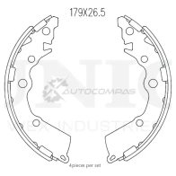 Колодки тормозные барабанные задние UNIO BRP-10032 1441314567 R09 RNZ