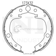 Колодки тормозные барабанные задние UNIO BRP-10033 A2VZ O 1441314568