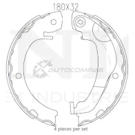 Колодки тормозные барабанные задние UNIO GIL FS0 1441314569 BRP-10081