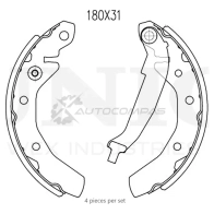 Колодки тормозные барабанные задние UNIO WR QM85 1441314571 BRP-10007