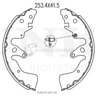 Колодки тормозные барабанные задние UNIO BRP-10017 1441314572 8U2S E