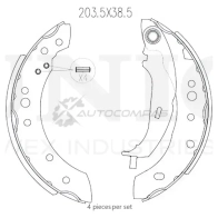 Колодки тормозные барабанные задние UNIO 1441314574 BRP-10019 07OM 00