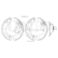 Колодки тормозные барабанные задние UNIO S29 8S BRP-10079 1441314577