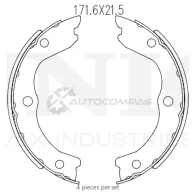 Колодки тормозные барабанные задние UNIO 1441314585 BRP-10070 6IOW B0Q