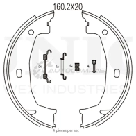 Колодки тормозные барабанные задние с установ. к-том UNIO ZKVQ D 1441314586 BRP-10083