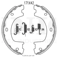 Колодки тормозные барабанные задние с установ. к-том UNIO 1441314588 6 8SWX2 BRP-10077