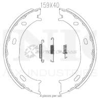 Колодки тормозные барабанные задние с установ. к-том UNIO BRP-10085 RWZ LK 1441314589