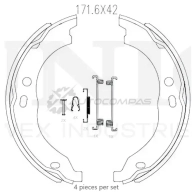 Колодки тормозные барабанные задние с установ. к-том UNIO 1441314594 BRP-10075 WN6M 0U