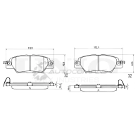 Колодки тормозные дисковые задние UNIO 1441314619 BRP-20461 6H ZOOM5