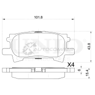 Колодки тормозные дисковые задние UNIO 1441314621 NE PY86H BRP-20303