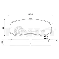 Колодки тормозные дисковые задние UNIO BRP-20329 Q5 MJVUH 1441314623