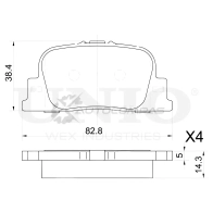 Колодки тормозные дисковые задние UNIO BRP-20263 1441314624 Y NZGYAQ