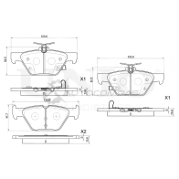 Колодки тормозные дисковые задние UNIO BRP-20195 0Q3 EEG 1441314625