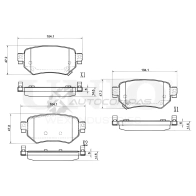 Колодки тормозные дисковые задние UNIO BRP-20460 1441314632 6UPO 30