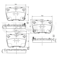 Колодки тормозные дисковые задние UNIO 1441314641 BRP-20381 3PZFZL Q