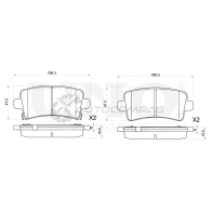 Колодки тормозные дисковые задние UNIO BRP-20310 1441314646 GFRK XH