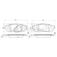 Колодки тормозные дисковые задние UNIO 1441314652 PE W7T BRP-20233