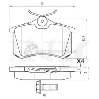 Колодки тормозные дисковые задние UNIO BRP-20224 5 CDQF 1441314657