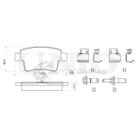 Колодки тормозные дисковые задние UNIO 1441314661 RXR VTJ8 BRP-20408