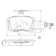 Колодки тормозные дисковые задние UNIO 1441314662 BRP-20039 4JXLD U