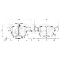 Колодки тормозные дисковые задние UNIO BRP-20444 1441314664 0J P2C