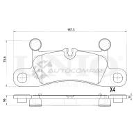 Колодки тормозные дисковые задние UNIO 1441314668 35W O2A BRP-20292
