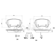 Колодки тормозные дисковые задние UNIO EWH1Z6 D 1441314670 BRP-20209