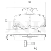 Колодки тормозные дисковые задние UNIO FAF6D G0 BRP-20331 1441314675
