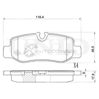 Колодки тормозные дисковые задние UNIO 1441314676 BRP-20448 X XFD8
