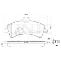 Колодки тормозные дисковые задние UNIO 6N26 P BRP-20326 1441314677