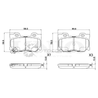 Колодки тормозные дисковые задние UNIO F D660Z BRP-20369 1441314680