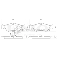 Колодки тормозные дисковые задние UNIO 1441314681 BRP-20422 4HJ 1L
