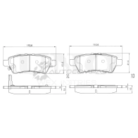 Колодки тормозные дисковые задние UNIO BRP-20334 1441314683 2XQ YGAO