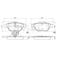Колодки тормозные дисковые задние UNIO XH IC7 1441314685 BRP-20278