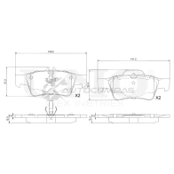 Колодки тормозные дисковые задние UNIO BRP-20411 PHM LUB 1441314692