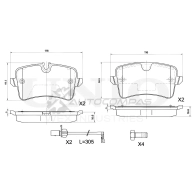 Колодки тормозные дисковые задние UNIO BRP-20345 MQ 5U3S 1441314694