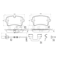 Колодки тормозные дисковые задние UNIO 1441314695 BRP-20255 6W 8EQK