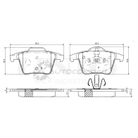 Колодки тормозные дисковые задние UNIO L Y64F BRP-20068 1441314698
