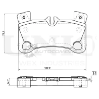 Колодки тормозные дисковые задние UNIO BRP-20437 5VG P79Q 1441314703