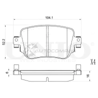 Колодки тормозные дисковые задние UNIO 1441314709 BRP-20354 S9 JBYM4