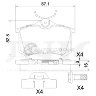 Колодки тормозные дисковые задние UNIO H MDL7JN BRP-20225 1441314712