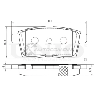 Колодки тормозные дисковые задние UNIO BRP-20108 61Y6 HWE 1441314726