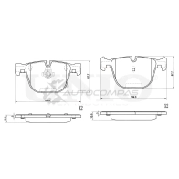 Колодки тормозные дисковые задние UNIO 1BJ6BK J BRP-20212 1441314729