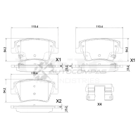 Колодки тормозные дисковые задние UNIO S5 TCBWB 1441314731 BRP-20114