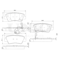 Колодки тормозные дисковые задние UNIO BRP-20246 1441314732 BV49 E