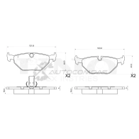 Колодки тормозные дисковые задние UNIO BRP-20424 FO4 8MS4 1441314733