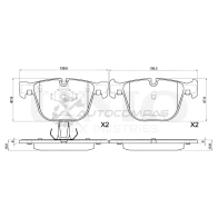 Колодки тормозные дисковые задние UNIO 1441314735 BRP-20016 LK6N1H C
