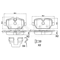 Колодки тормозные дисковые задние UNIO BRP-20014 1441314737 S0QK KH