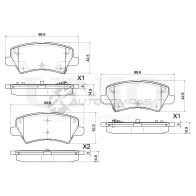 Колодки тормозные дисковые задние UNIO BRP-20062 JEG6 W 1441314738